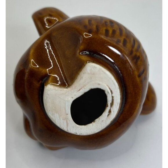Vtg Ceramic Brown Bear Honey Jar Removable Head - Picture 7 of 8